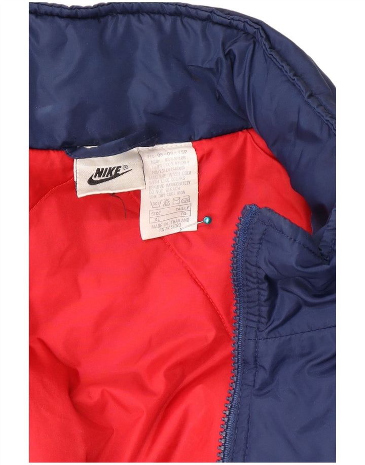 Nike Mens Windbreaker Jacket UK 42 XL Navy Blue Nylon