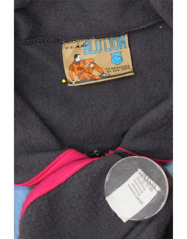 Vintage Mens Fleece Gilet UK 40 Large Multicoloured Geometric Polyester