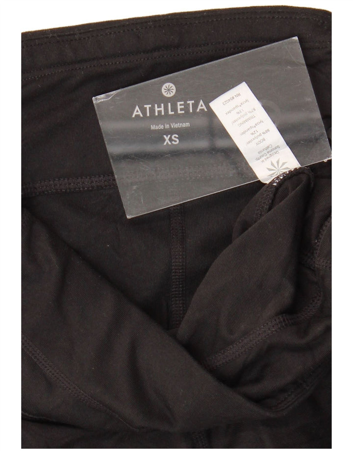 ATHLETA Womens Leggings UK 6 XS  Black Spotted Polyester