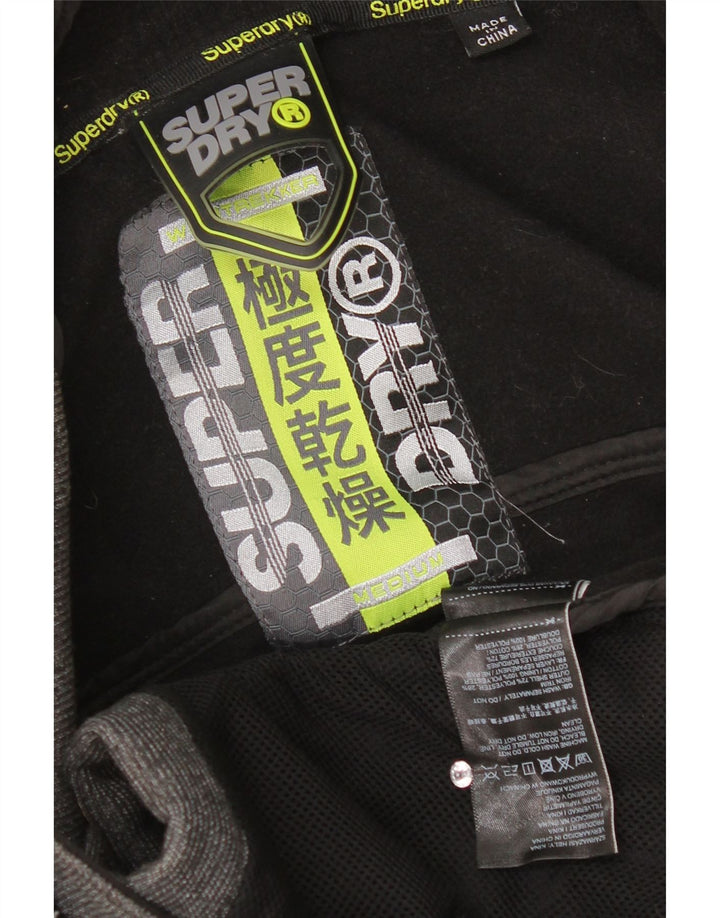 Superdry Mens Hooded Windbreaker Jacket UK 38 Medium Grey Polyester