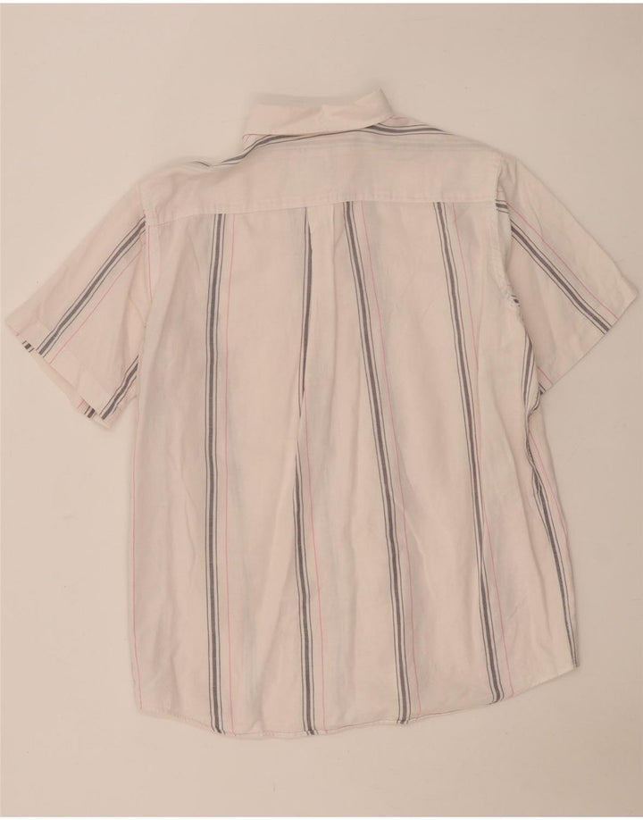 Murphy & Nye Mens Short Sleeve Shirt XL White Striped