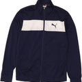 PUMA Mens Tracksuit Top Jacket Large Navy Blue Colourblock Polyester Vintage Puma and Second-Hand Puma from Messina Hembry 