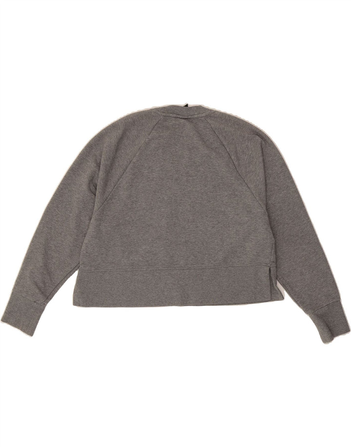 NIKE Womens Dri Fit Oversized Graphic Sweatshirt Jumper UK 10 Small Grey Vintage Nike and Second-Hand Nike from Messina Hembry 