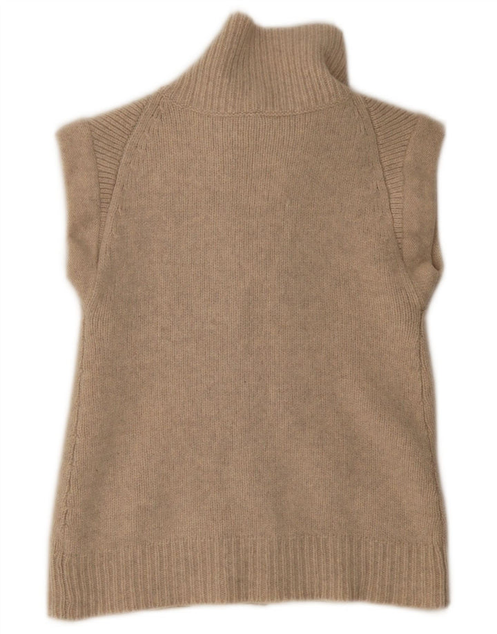 Gap Womens Sleeveless Open Cardigan Sweater UK 8 Small Beige
