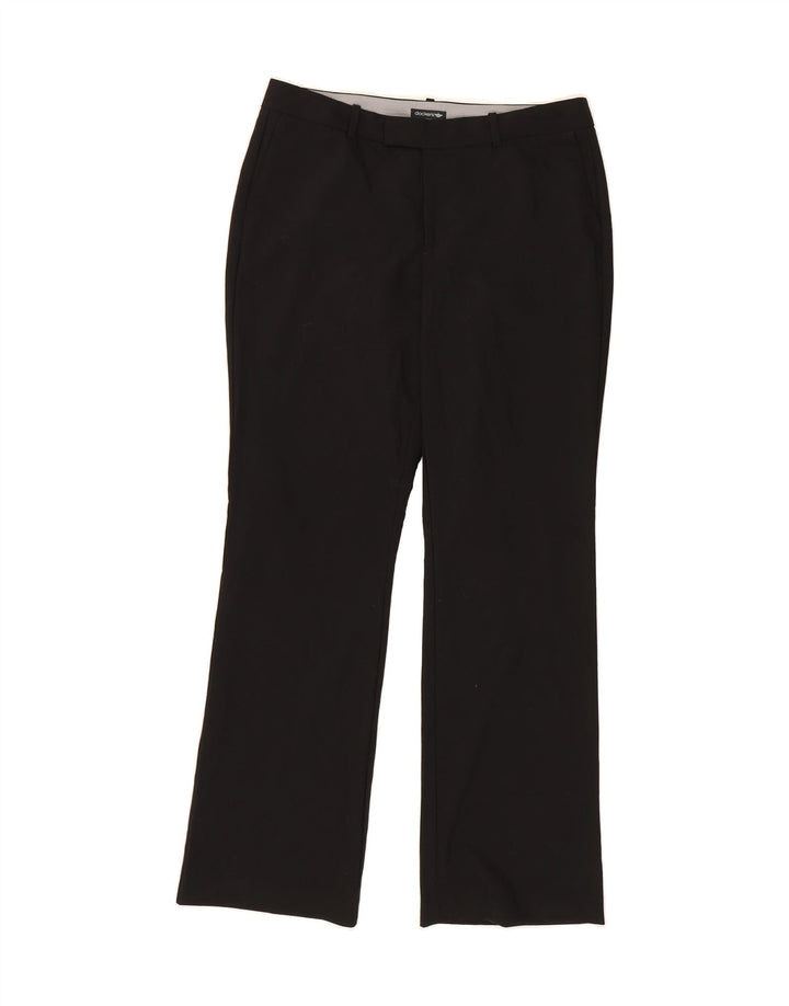 DOCKERS Womens Straight Chino Trousers US 10 Large W32 L32 Black Polyester Vintage Dockers and Second-Hand Dockers from Messina Hembry 