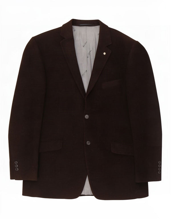 Giacca blazer da uomo a 2 bottoni Ben Sherman UK 42 XL cotone marrone