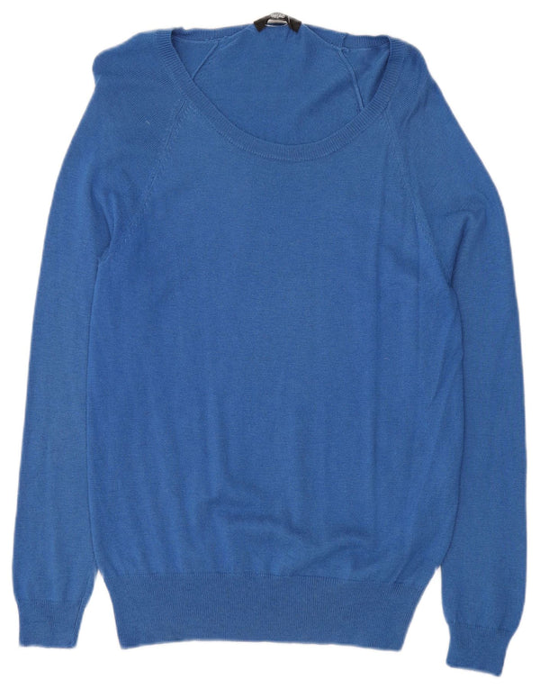 MOSSIMO Maglione da donna con scollo a barca UK 14 Grande nylon blu