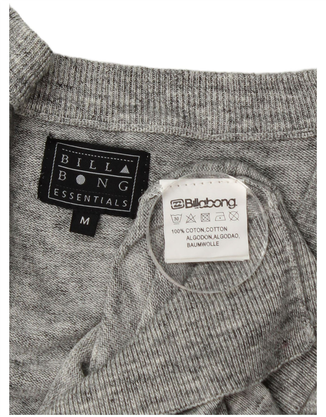 Męski sweter kardigan Billabong Średni szary, bawełniany nakrapiany