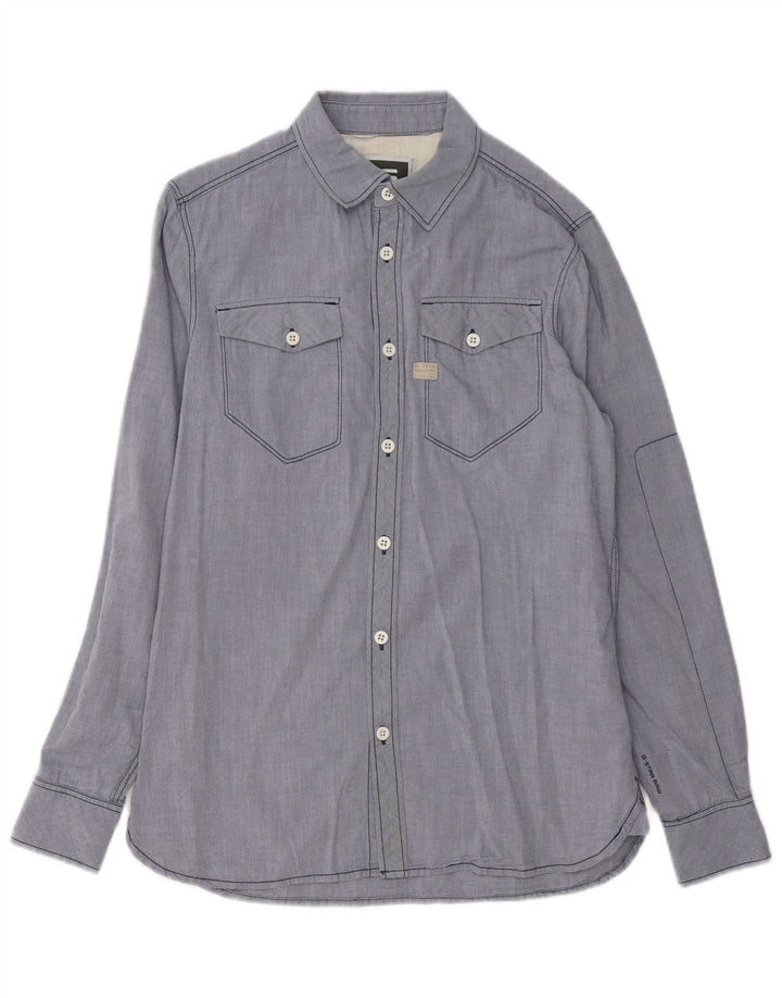Camisa G-STAR Hombre Algodón Azul Medio