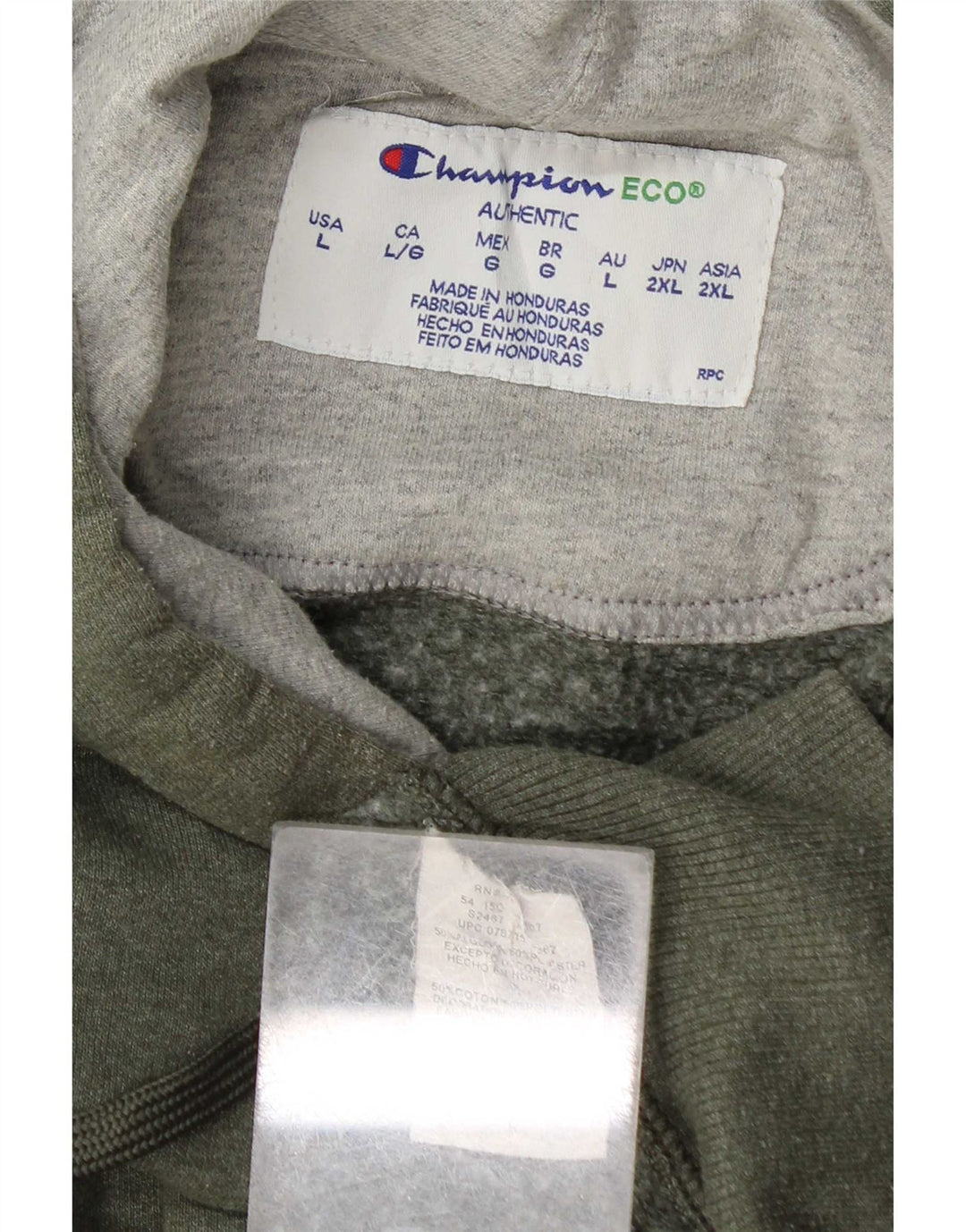 Champion Mens Hoodie Jumper Large Khaki Cotton