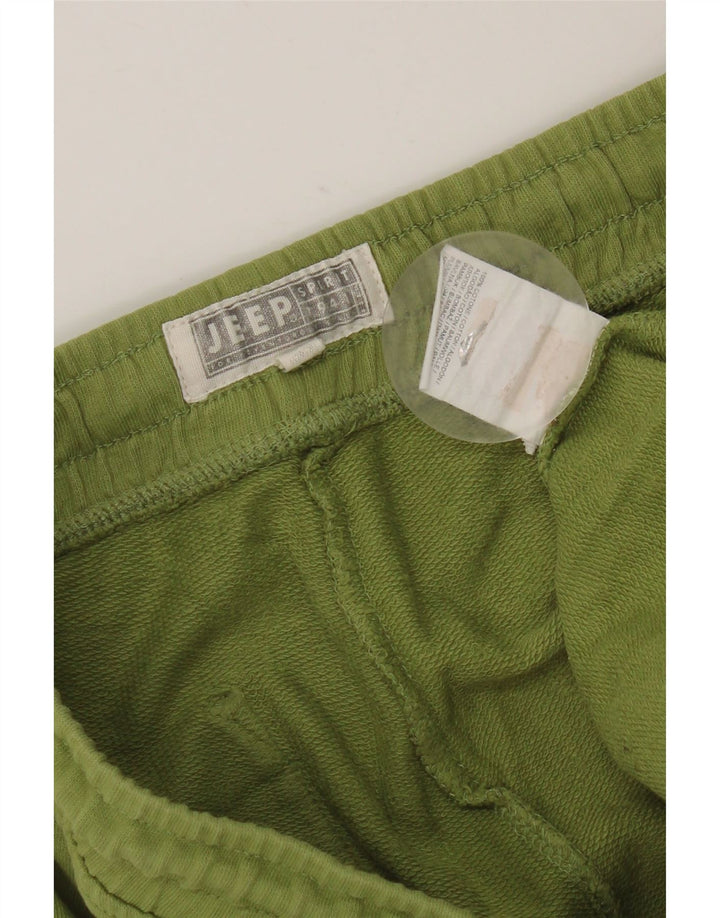 Jeep Mens Graphic Sport Shorts Medium  Green Cotton