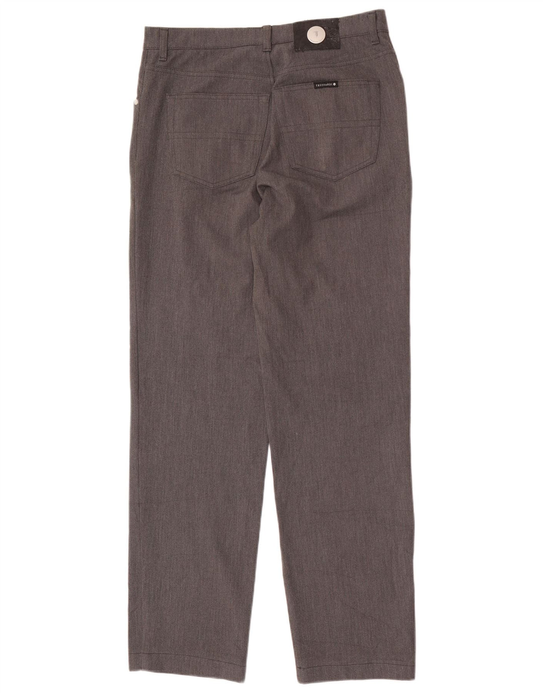 Pantaloni Casual Dritti Uomo Trussardi W35 L32 Poliestere Grigio