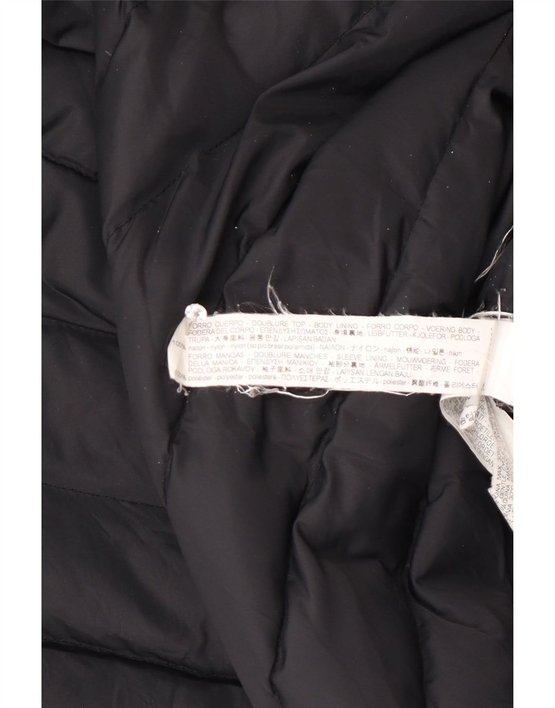 Palton căptușit pentru femei Zara UK 14 Medium Black Colorblock Poliester