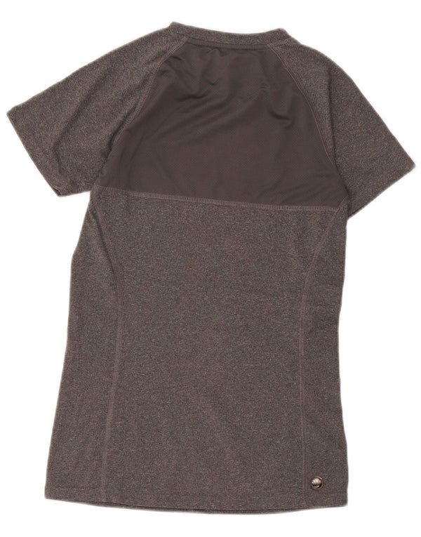 Ellesse Dame Grafisk T-Shirt Top UK 10 Lille Grå Polyester