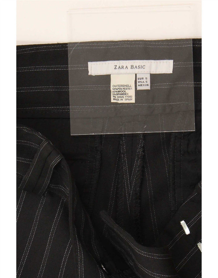 Pantaloncini chino da donna Zara piccoli W26 poliestere gessato nero