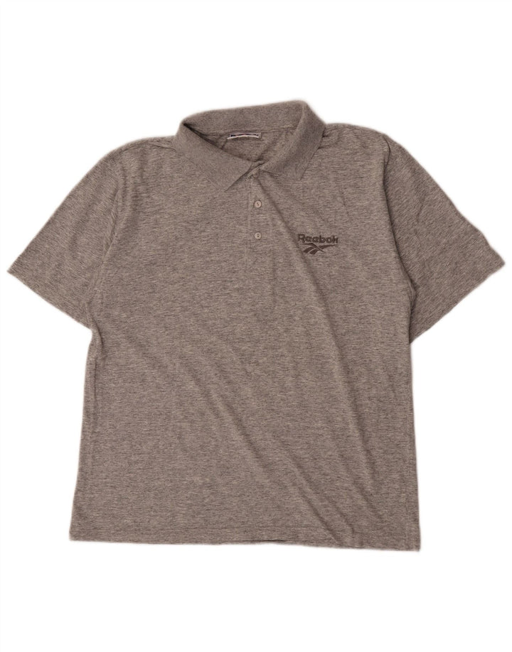 Reebok Mens Polo Shirt Small Grey Flecked