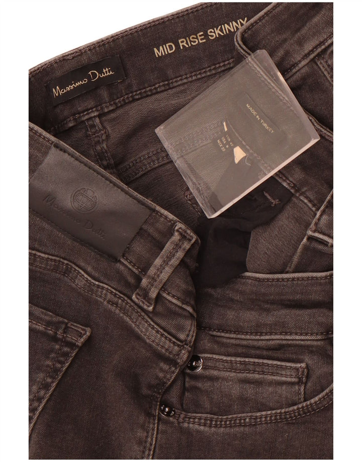 Massimo Dutti Womens Mid Rise Skinny Jeans EU 40 Medium W30 L30 Grey