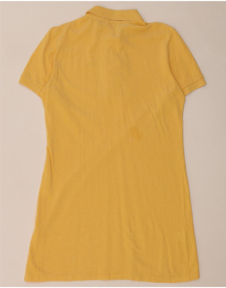 Lacoste Damen-Polokleid, Größe 40, mittelgelbe Baumwolle