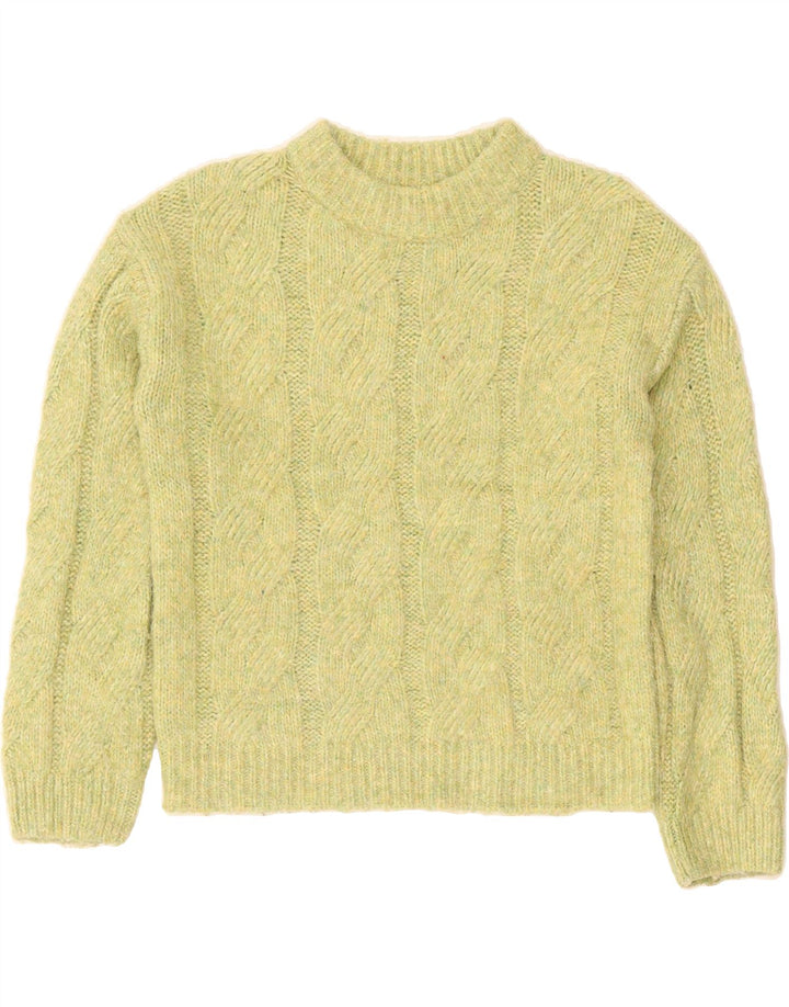MARKS & SPENCER Womens Crew Neck Jumper Sweater UK 6 XS Green Polyester Vintage Marks & Spencer and Second-Hand Marks & Spencer from Messina Hembry 