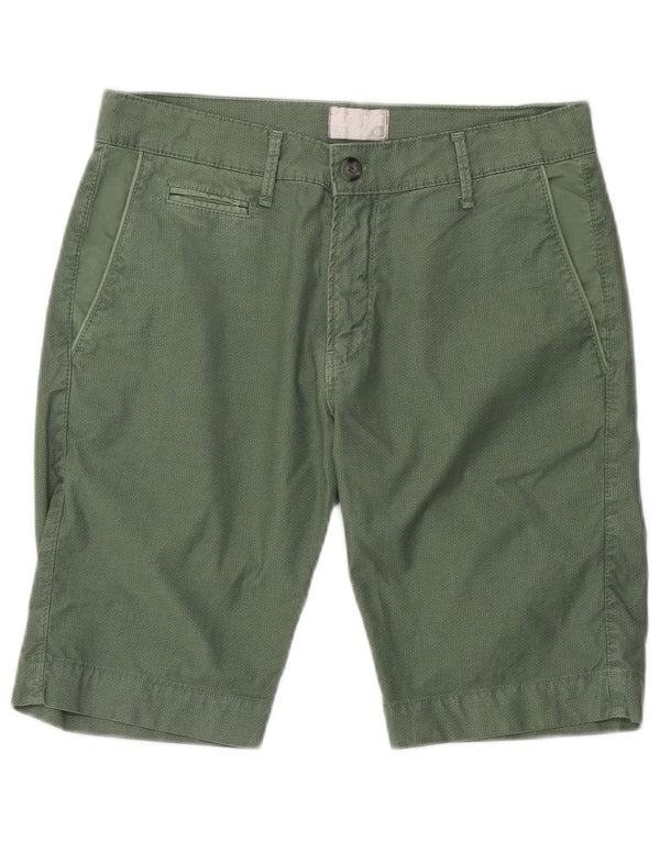 Coveri Mens Chino Shorts IT 48 Medium W32 Green Cotton
