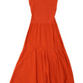 Zara Womens Sleeveless Maxi Dress UK 8 Small Orange