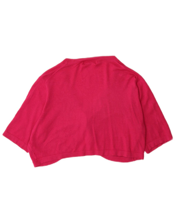 Marks & Spencer Womens Short Sleeve Bolero Cardigan Sweater UK 18 XL Pink