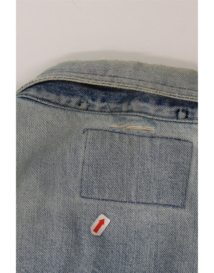 Giacca di jeans oversize da donna JEP'S UK 10 piccola in cotone blu