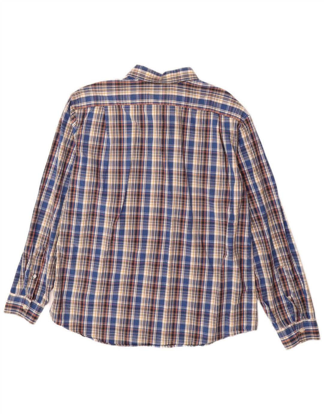 Eddie Bauer Mens Classic Fit Shirt Large Blue Check Cotton