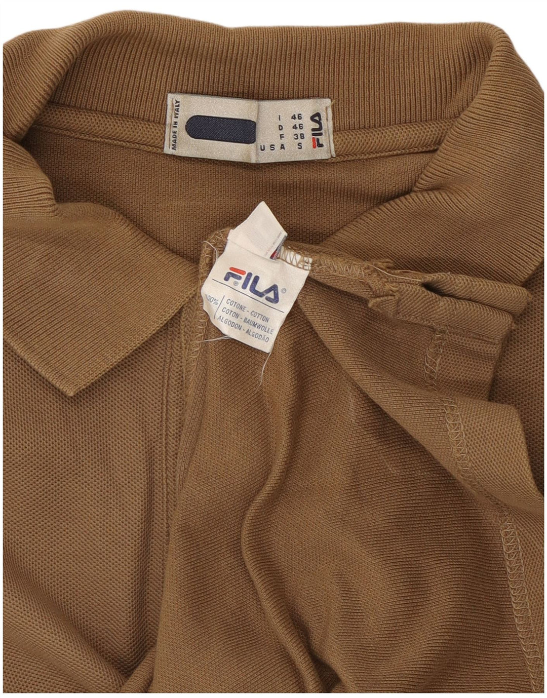 Fila Polo skjorte til mænd Lille beige bomuld