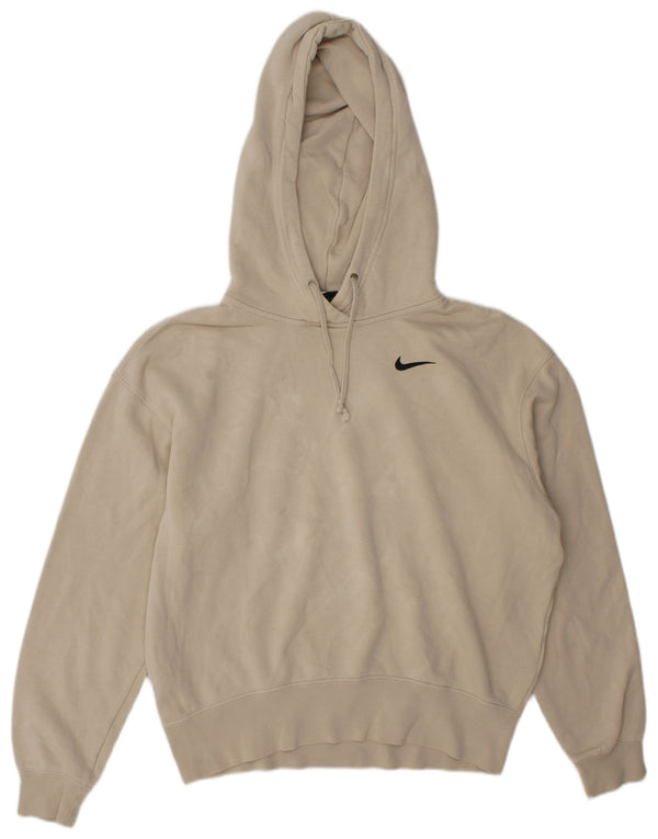 Nike Pull à capuche surdimensionné pour femme UK 6 XS Coton beige