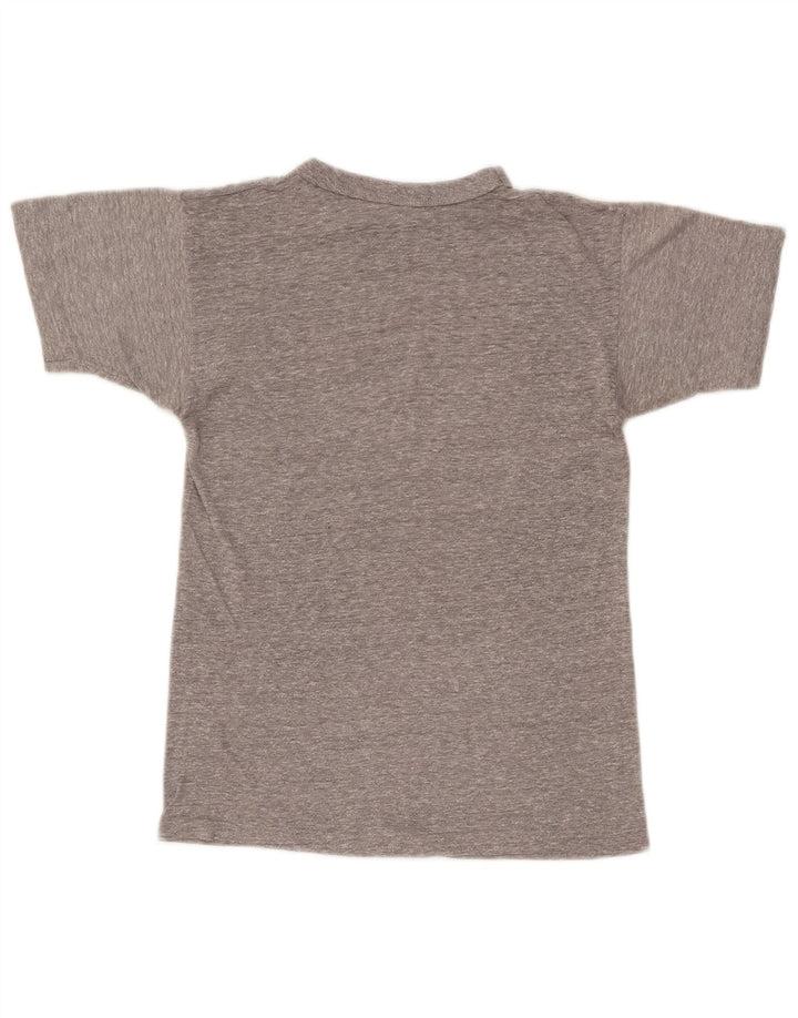 CHAMPION Womens Graphic T-Shirt Top UK 12 Medium Grey Polyester