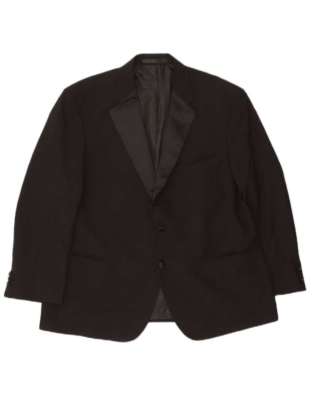 Marks & Spencer Mens Short 2 Button Blazer Jacket UK 40 Large Black