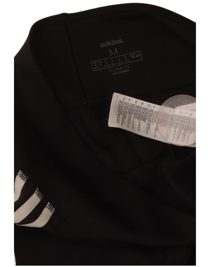 ADIDAS Womens Climalite Leggings UK 12/14 Medium  Black Polyester