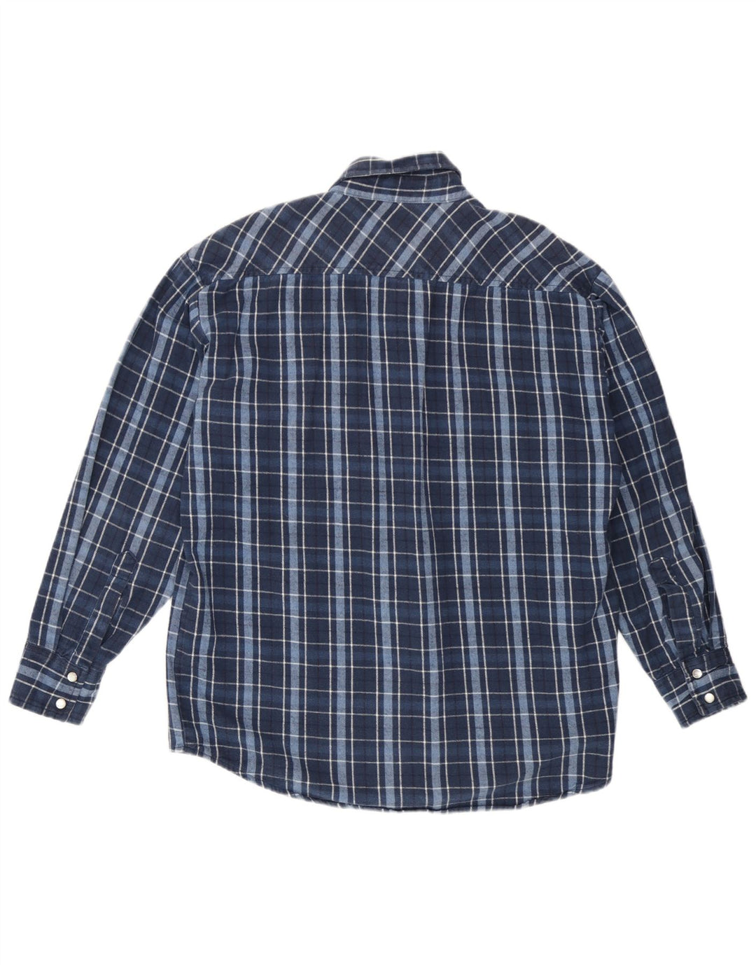 Dickies Mens Flannel Shirt Medium Navy Blue Check