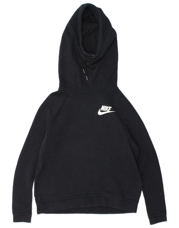 Nike Damen-Pullover mit übergroßem Kapuzenpullover, Gr. 10, Größe S, Marineblau, Baumwolle