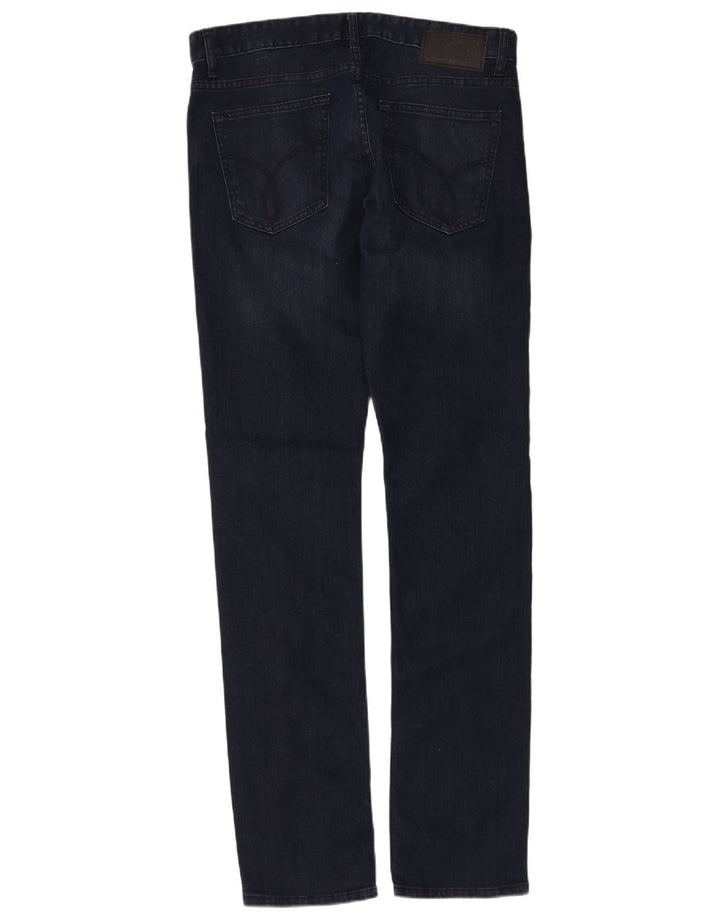 Calvin Klein Womens Slim Jeans W32 L34 Navy Blue Cotton