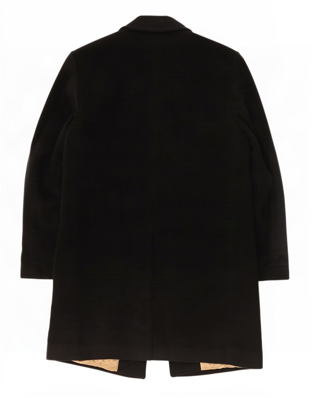 Marks & Spencer Mens Overcoat UK 38 Medium Black Polyester