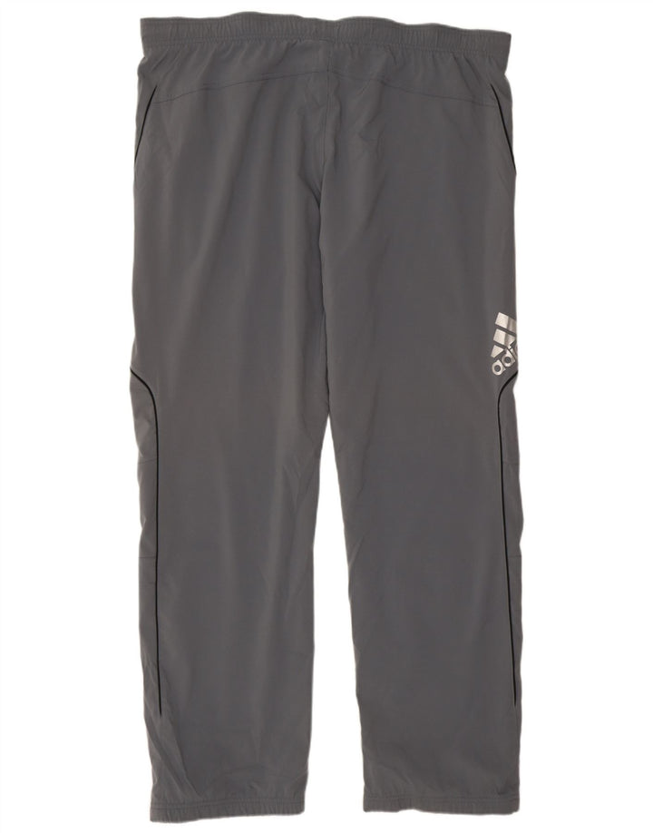 ADIDAS Mens Graphic Tracksuit Trousers Large  Grey Polyester