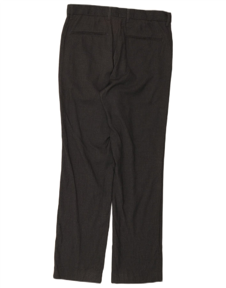 MOSSIMO Mens Slim Fit Suit Trousers W30 L30 Grey Polyester