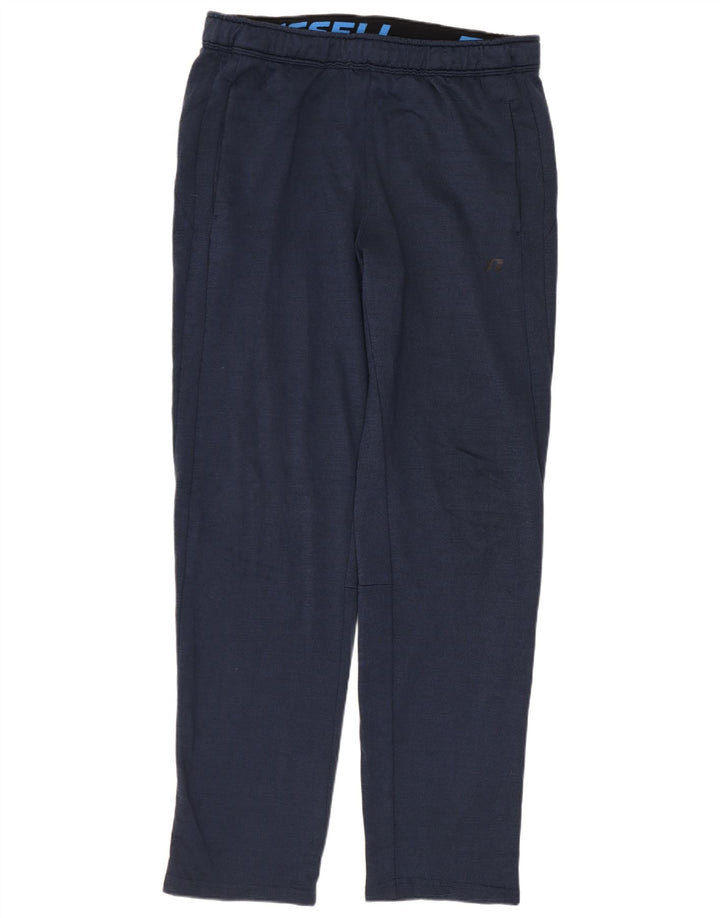 RUSSELL ATHLETIC Mens Tracksuit Trousers Medium  Navy Blue Polyester