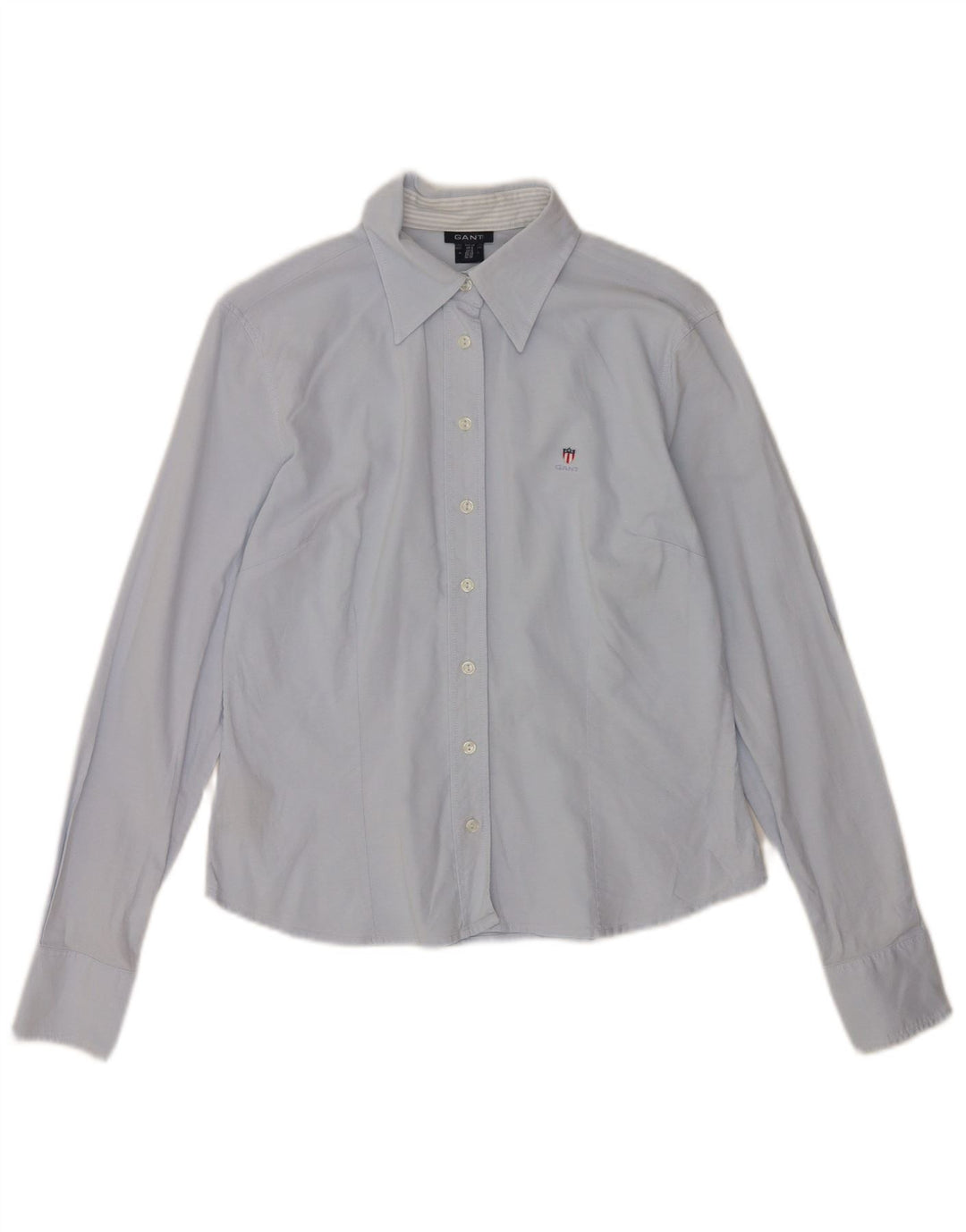 Gant Damen-Hemd UK 12 aus mittelblauer Baumwolle