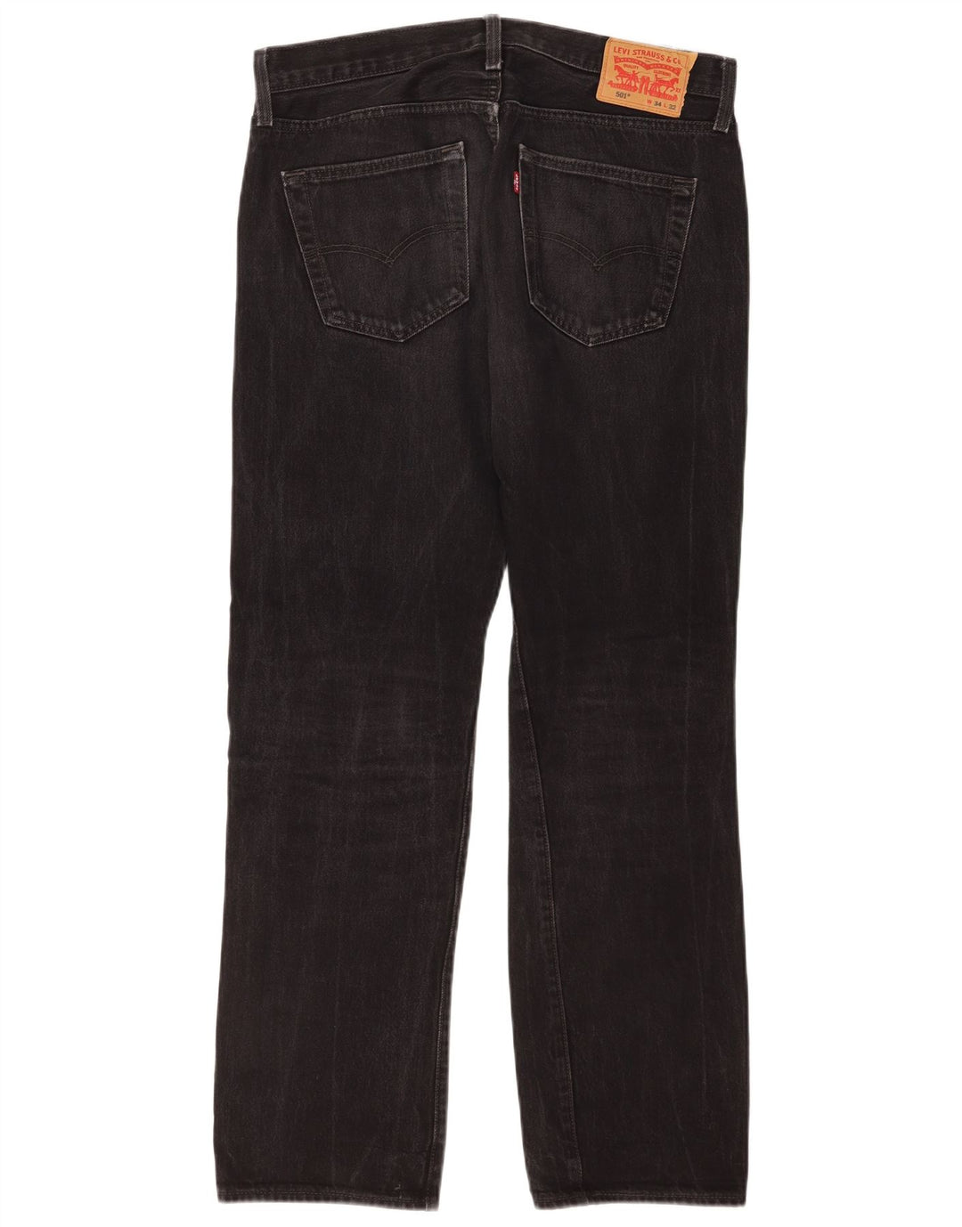 Levi's Mens 501 Straight Jeans W34 L32 Black Cotton
