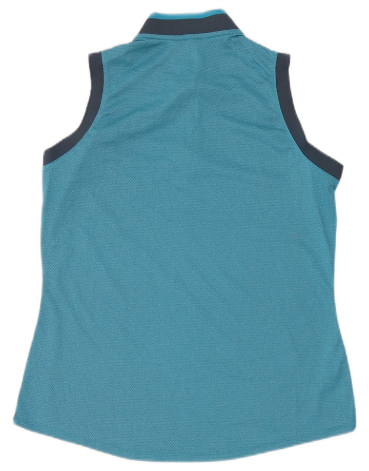 Adidas Womens Vest Top UK 14 Large Blue Colourblock