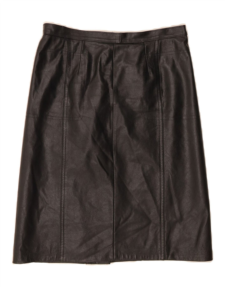 VINTAGE Womens Leather Skirt W30 Medium Black Vintage Vintage and Second-Hand Vintage from Messina Hembry 