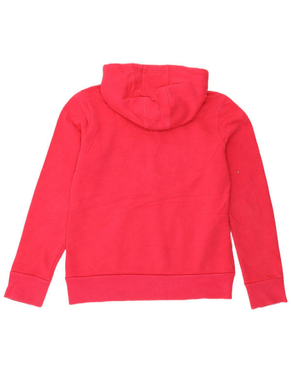 Felpa con cappuccio grafica da donna Adidas UK 12/14 Cotone rosa medio