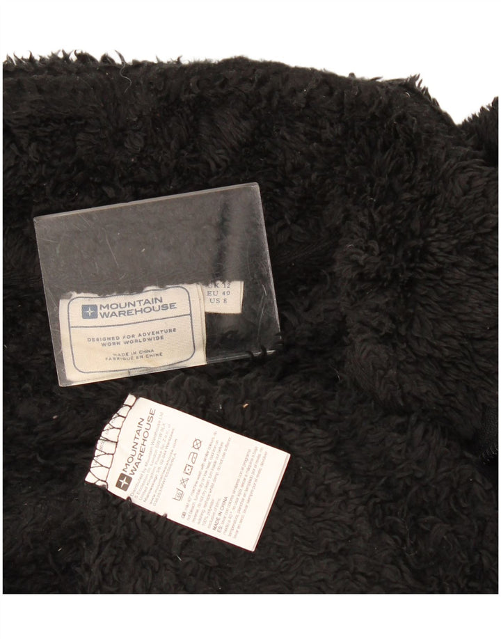 Mountain Warehouse Womens Zip Neck Fleece Jumper UK 12 Medium Black