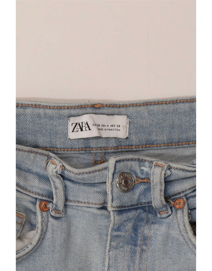 Zara Womens Denim Shorts EU 36 XS W26 Blue