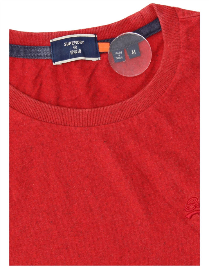 Superdry Mens T-Shirt Top Medium Red Cotton