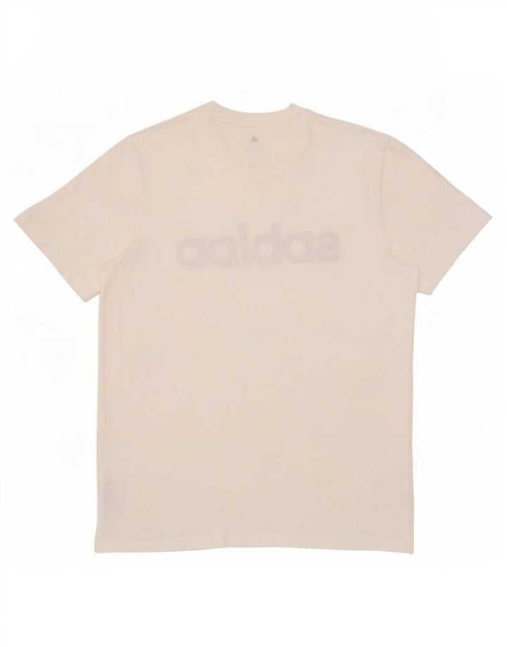 Adidas Mens Graphic T-Shirt Top Large White Cotton