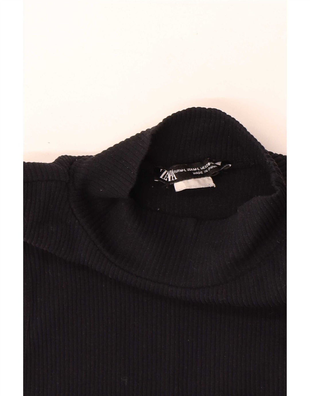Zara Damen Crop Vest Top UK 12 Medium Schwarz